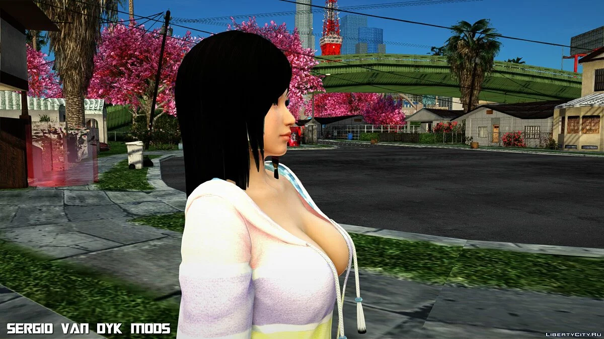 Kokoro en suave abrigo esponjoso SSR de Dead or Alive Xtreme Venus Vacation / GTA San Andreas