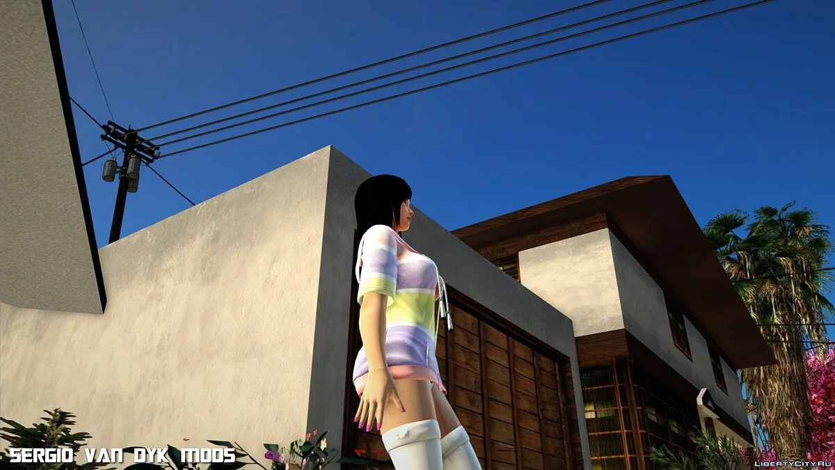 Kokoro en suave abrigo esponjoso SSR de Dead or Alive Xtreme Venus Vacation / GTA San Andreas