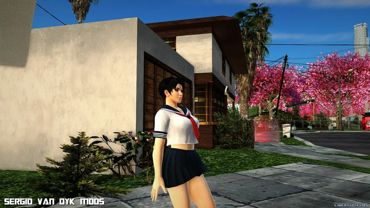 Momiji en uniforme naval blanco de Dead or Alive Xtreme Venus Vacation / GTA San Andreas