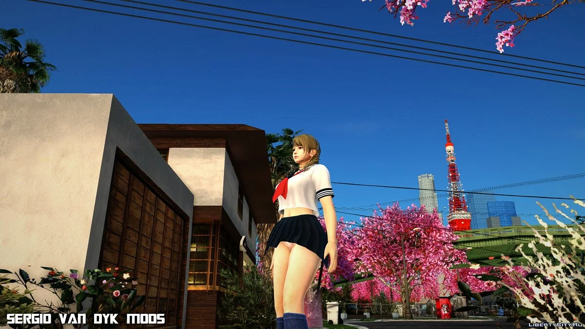 Monica en uniforme de marin blanc de Dead or Alive Xtreme Venus Vacation / GTA San Andreas