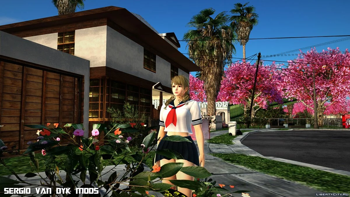 Monica en uniforme de marin blanc de Dead or Alive Xtreme Venus Vacation / GTA San Andreas