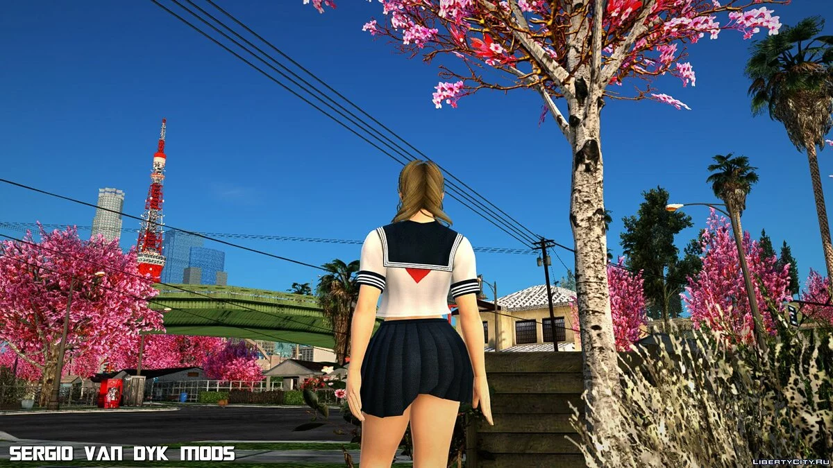 Monica en uniforme de marin blanc de Dead or Alive Xtreme Venus Vacation / GTA San Andreas