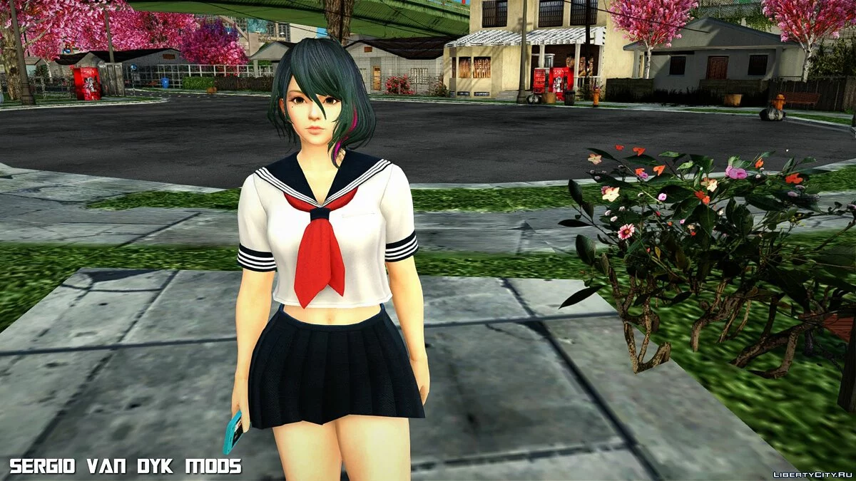 Tamaki in weißer Marineuniform aus Dead or Alive Xtreme Venus Vacation / GTA San Andreas