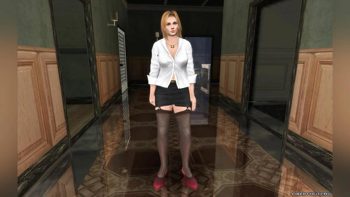 Tina Armstrong dalam kostum dari DOA5LR / GTA San Andreas