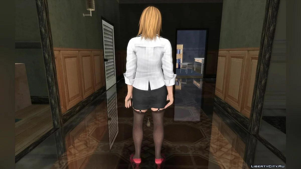 Tina Armstrong dalam kostum dari DOA5LR / GTA San Andreas