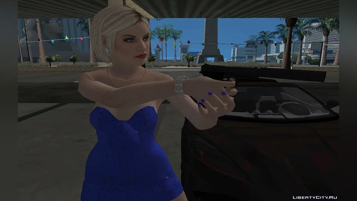 Агата Бейкер з GTA Online в сукні (Казино та курорт) / GTA San Andreas