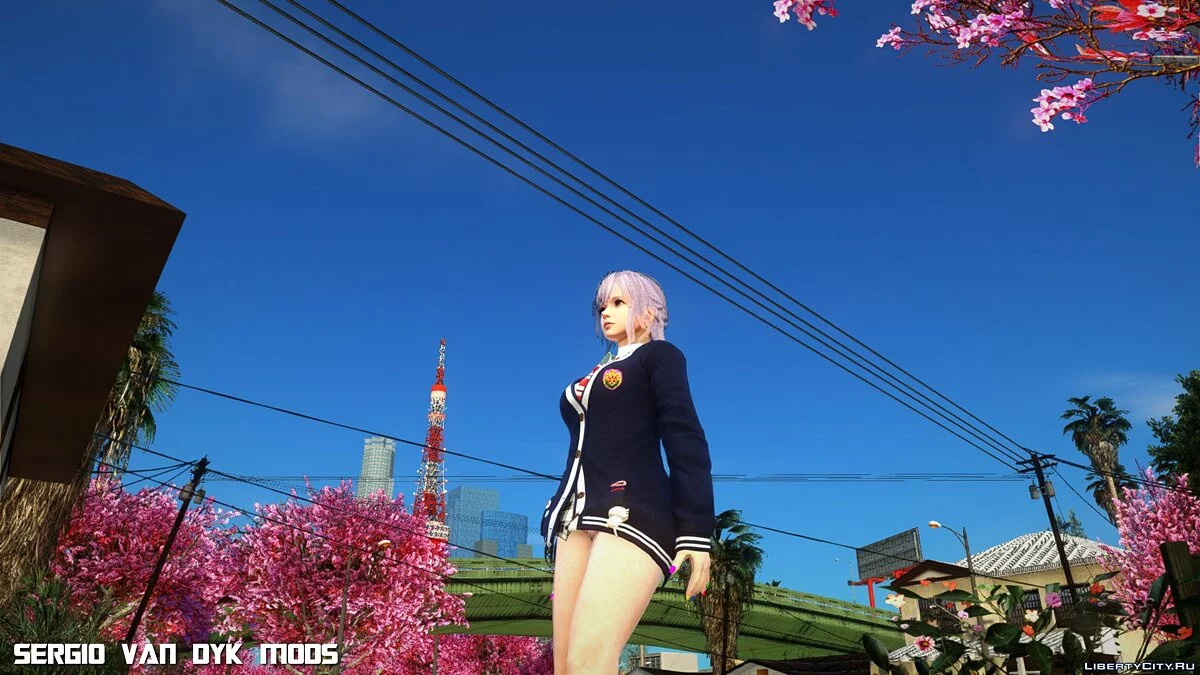 Fiona in School Uniform from Dead or Alive Xtreme Venus Vacation / GTA San Andreas