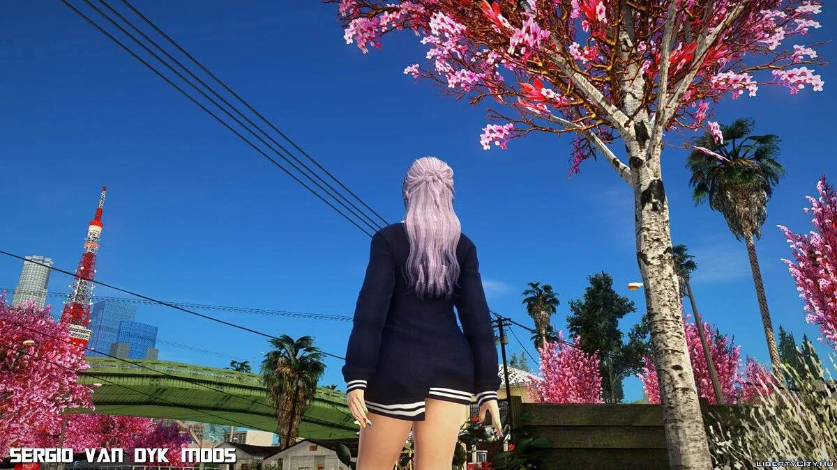 Fiona in School Uniform from Dead or Alive Xtreme Venus Vacation / GTA San Andreas
