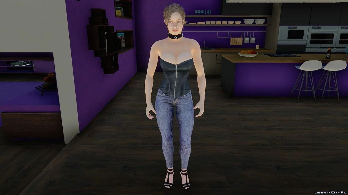 Claire Redfield in a Corset / GTA San Andreas
