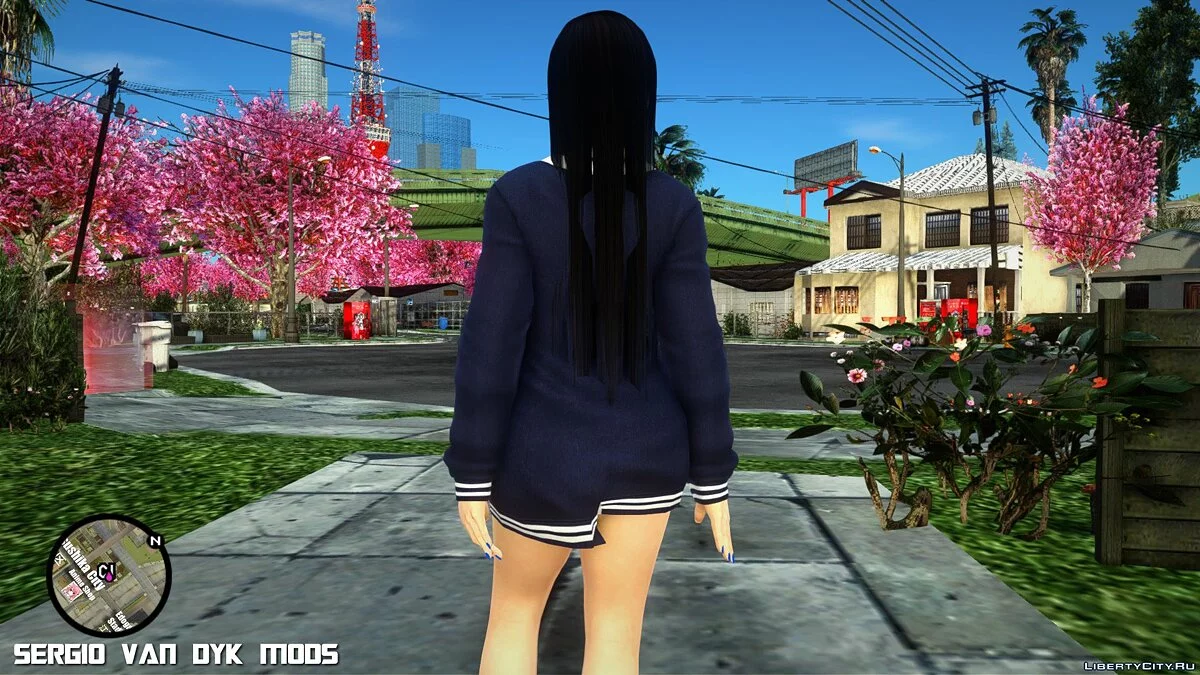 Kokoro in School Uniform from Dead or Alive Xtreme Venus Vacation / GTA San Andreas