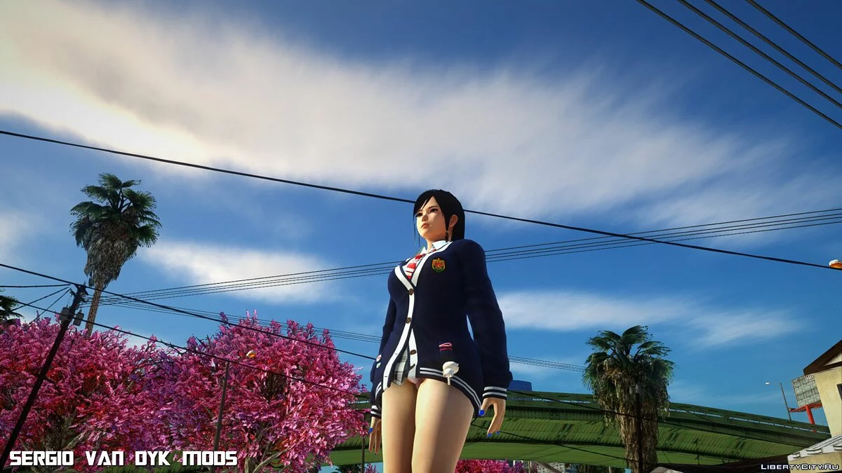 Kokoro in School Uniform from Dead or Alive Xtreme Venus Vacation / GTA San Andreas