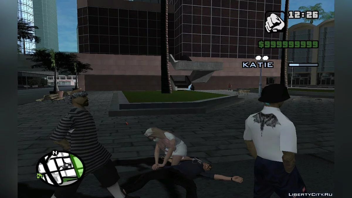 Рандомний скин дівчини з GTA Online, в сексуальному костюмі медсестри (Хелловін) / GTA San Andreas