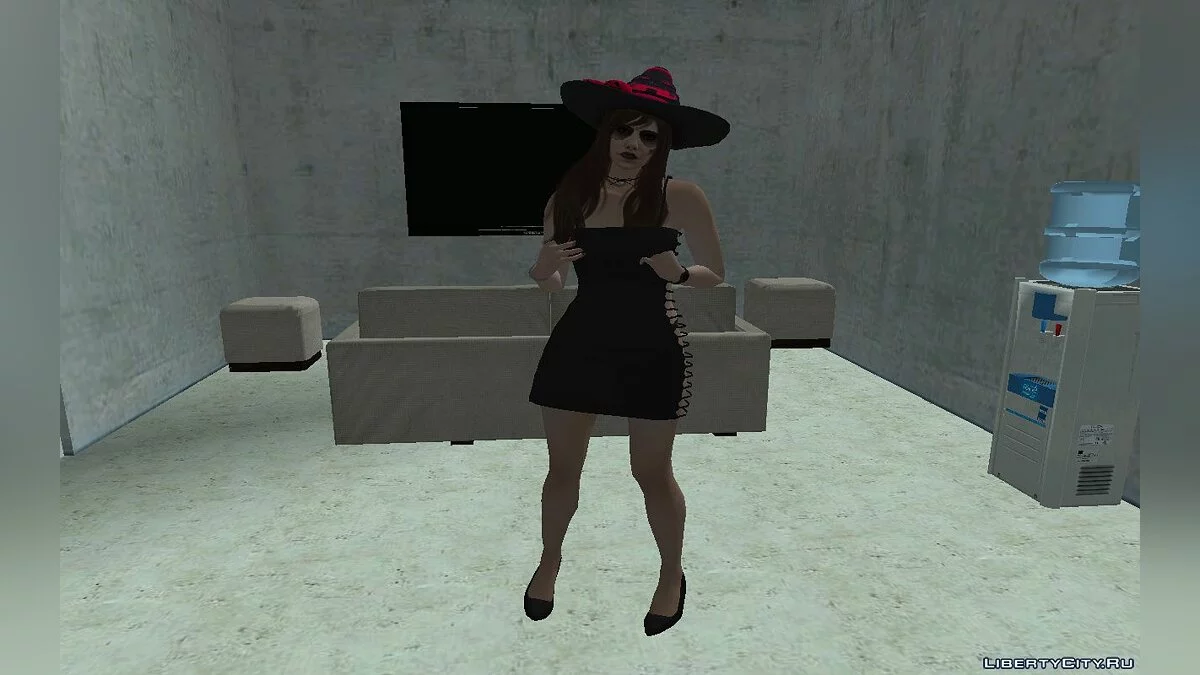 Skin aleatorio de chica de GTA Online en disfraz de bruja (Halloween) / GTA San Andreas