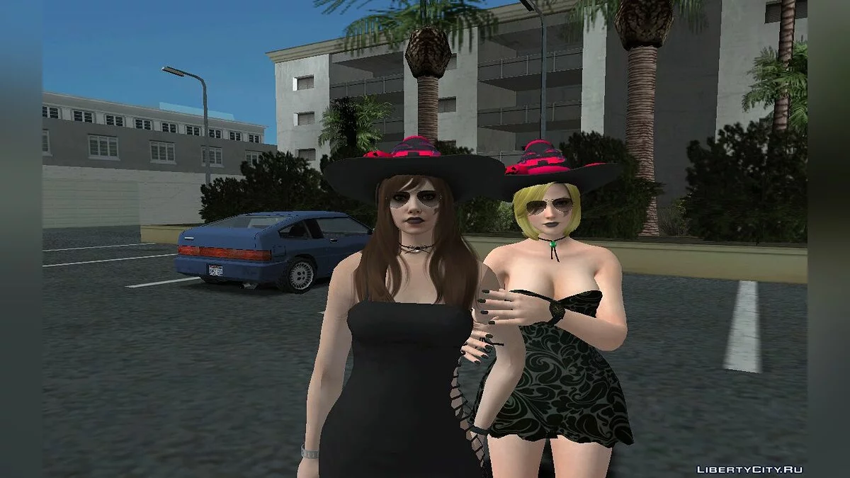 Skin aleatorio de chica de GTA Online en disfraz de bruja (Halloween) / GTA San Andreas