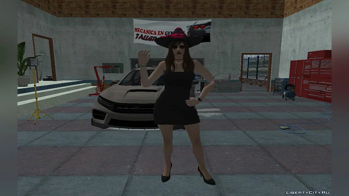Skin aleatorio de chica de GTA Online en disfraz de bruja (Halloween) / GTA San Andreas