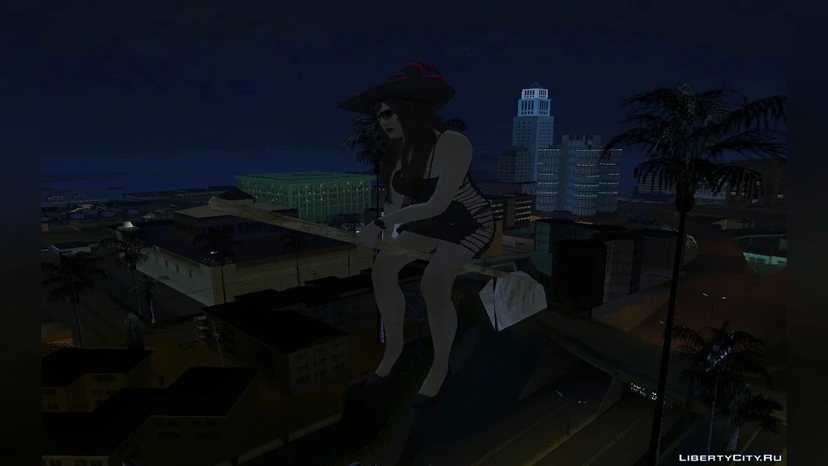 Skin aleatorio de chica de GTA Online en disfraz de bruja (Halloween) / GTA San Andreas