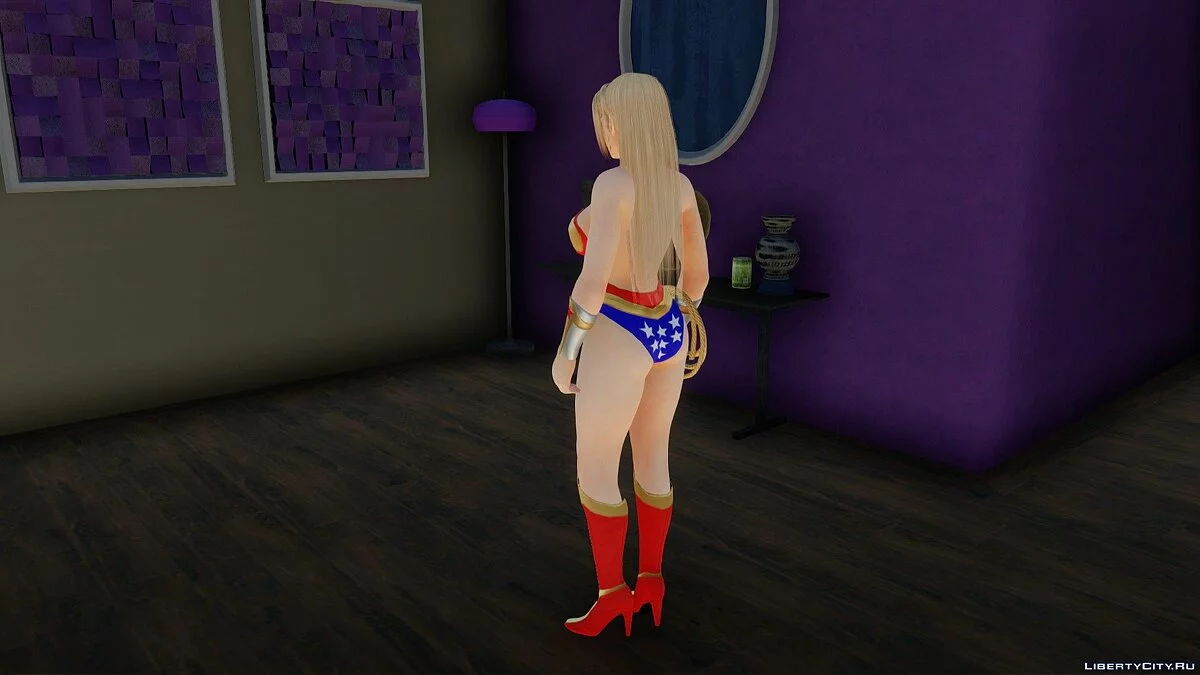 Rachel in Wonder Woman Costume / GTA San Andreas