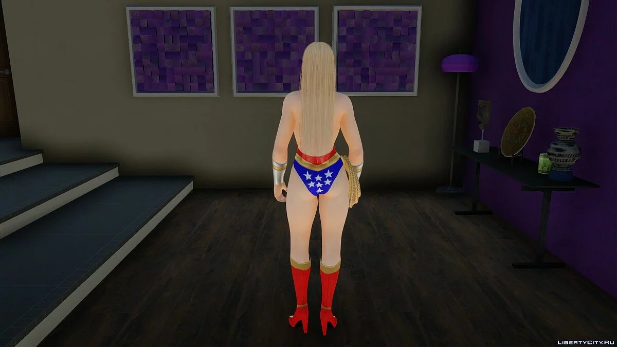 Rachel in Wonder Woman Costume / GTA San Andreas