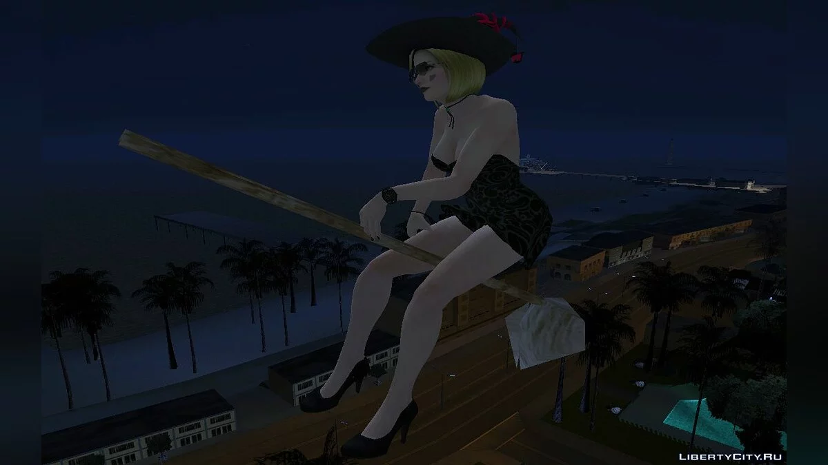 Tina Armstrong dari DOA dalam kostum penyihir (Halloween) / GTA San Andreas