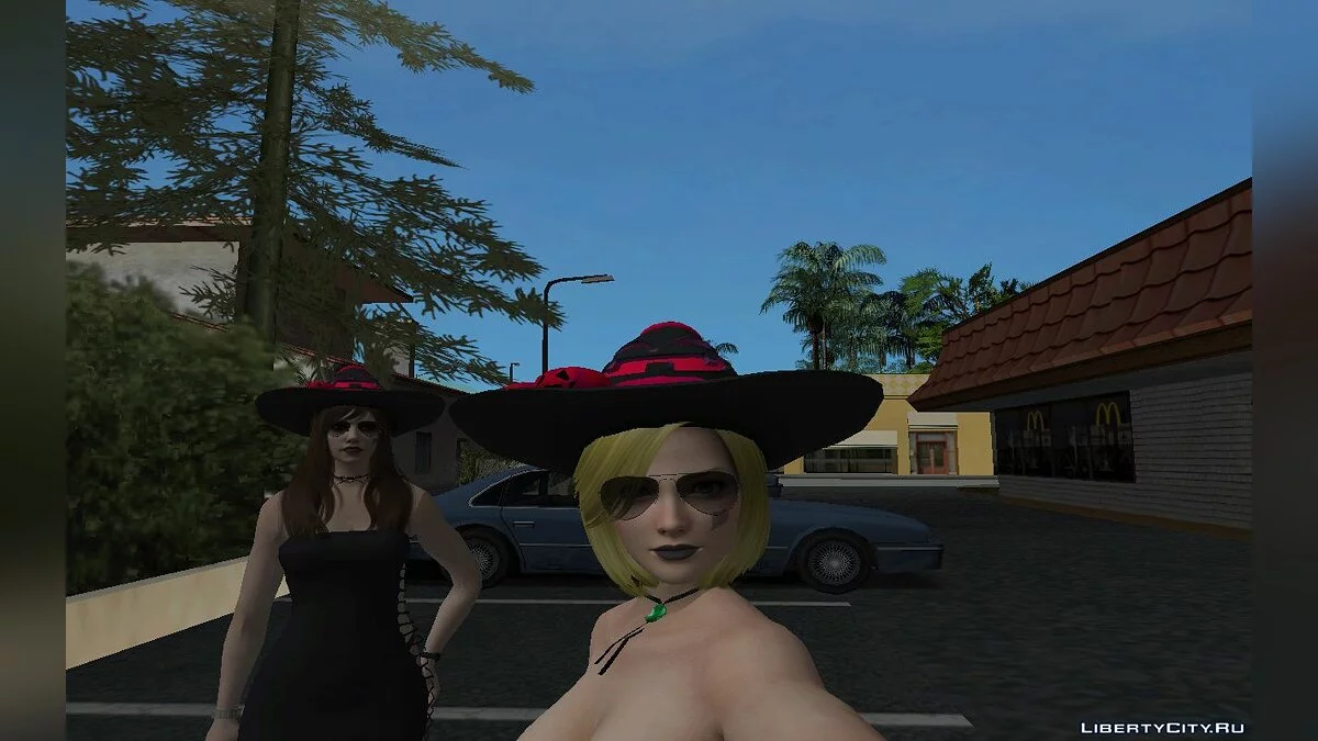 Tina Armstrong dari DOA dalam kostum penyihir (Halloween) / GTA San Andreas