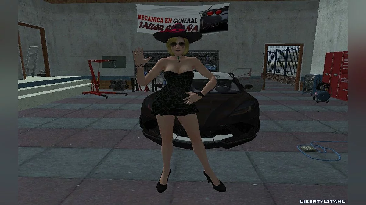 Tina Armstrong dari DOA dalam kostum penyihir (Halloween) / GTA San Andreas