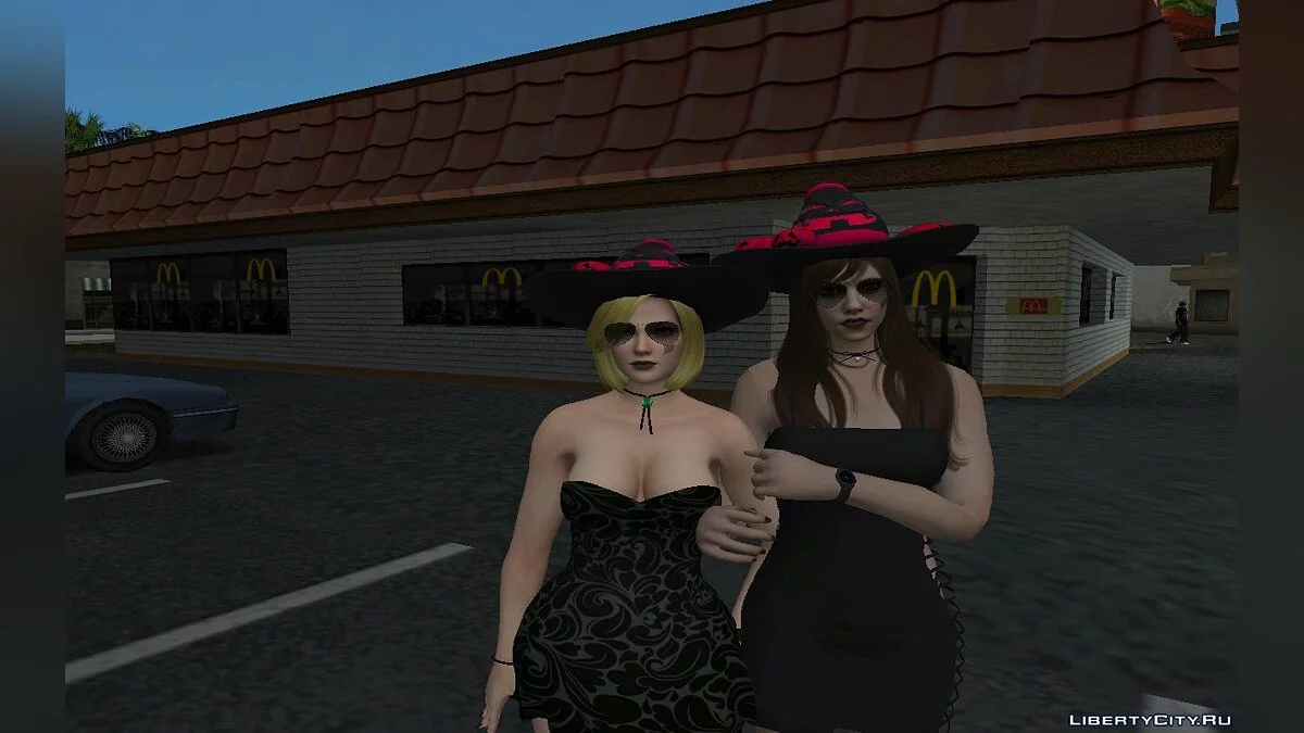 Tina Armstrong dari DOA dalam kostum penyihir (Halloween) / GTA San Andreas