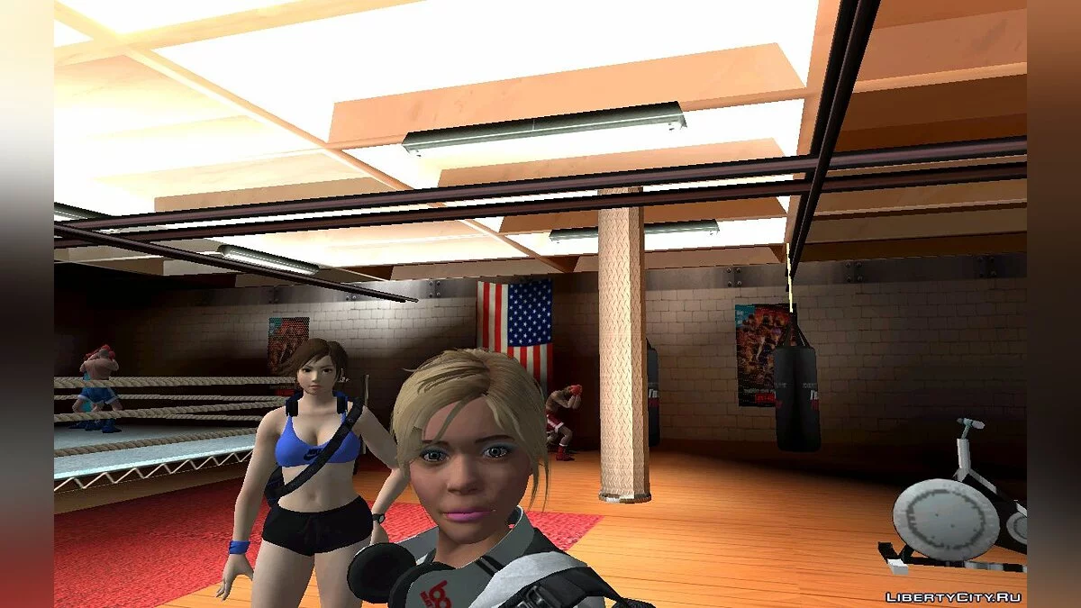 Tracey De Santa dari GTA 5 dalam setelan olahraga V2 / GTA San Andreas
