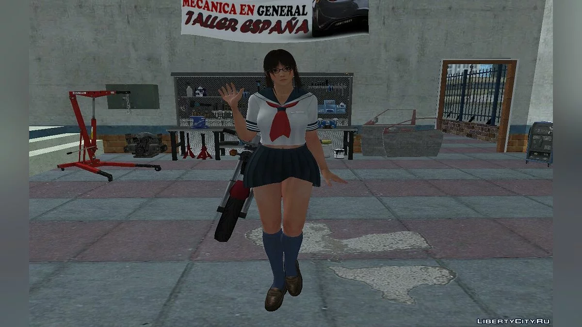 穿着夏季学校制服的绫美 / GTA San Andreas