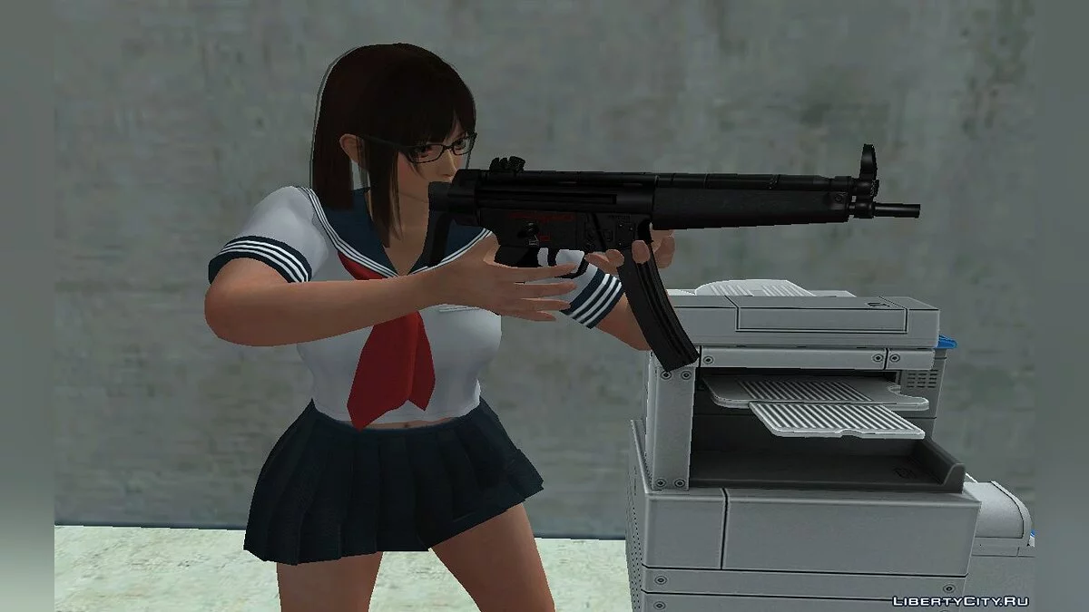 穿着夏季学校制服的绫美 / GTA San Andreas
