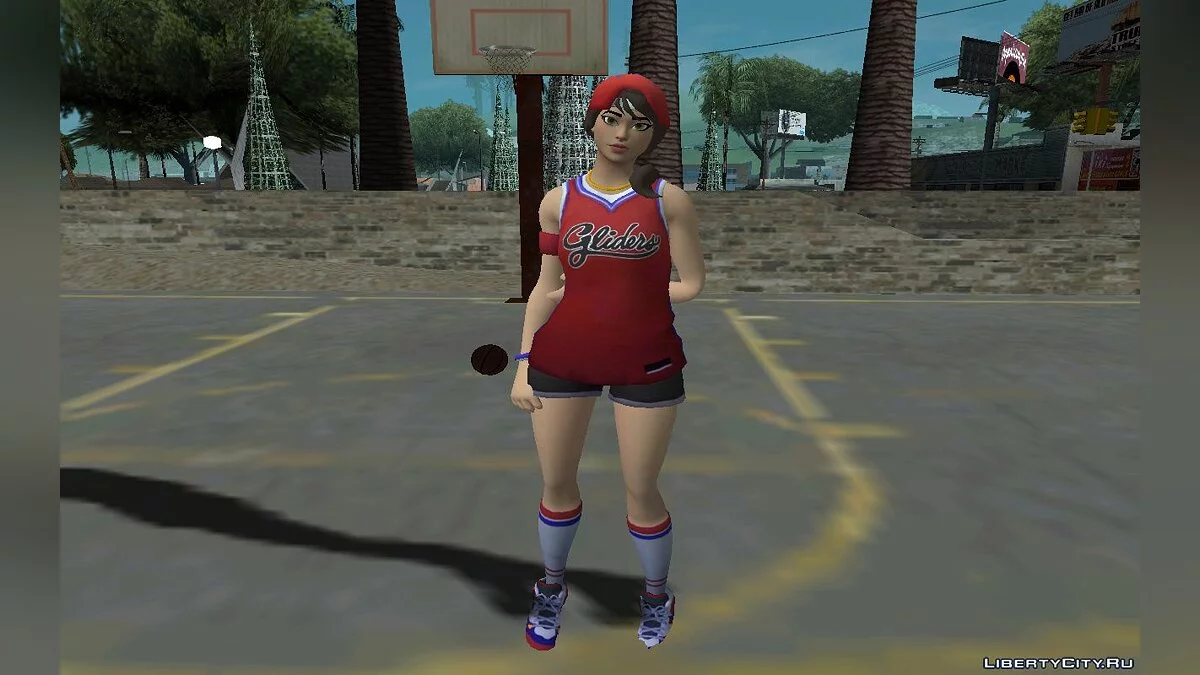Jugadora de baloncesto de Fortnite / GTA San Andreas