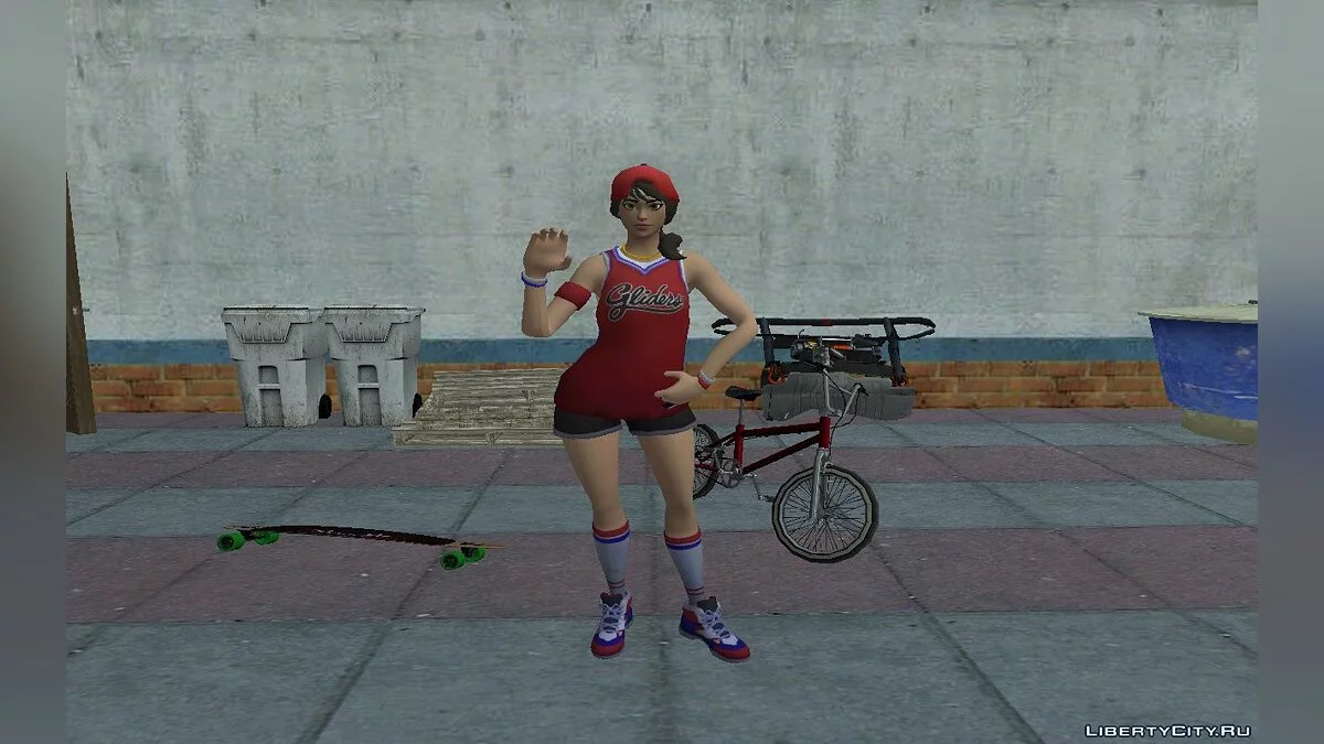 Jugadora de baloncesto de Fortnite / GTA San Andreas