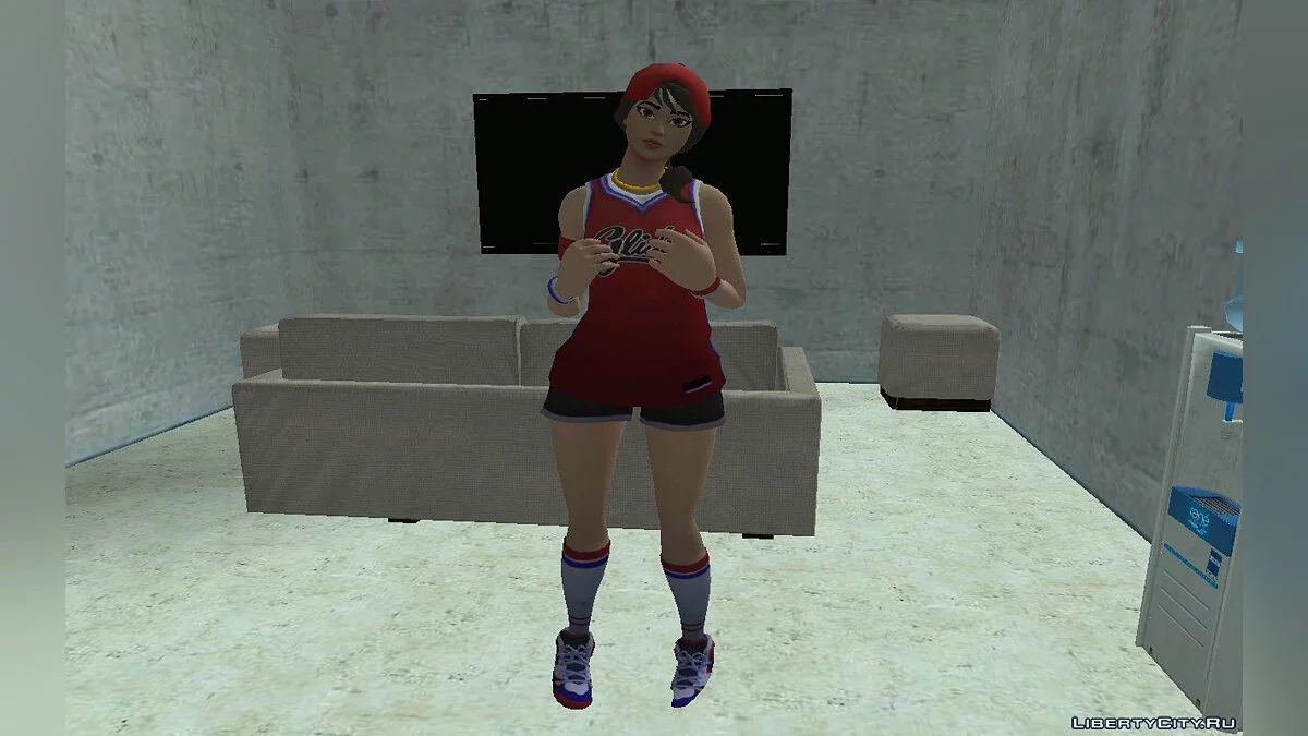 Jugadora de baloncesto de Fortnite / GTA San Andreas