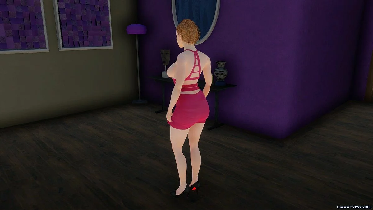 Claire Redfield in a Red Dress / GTA San Andreas