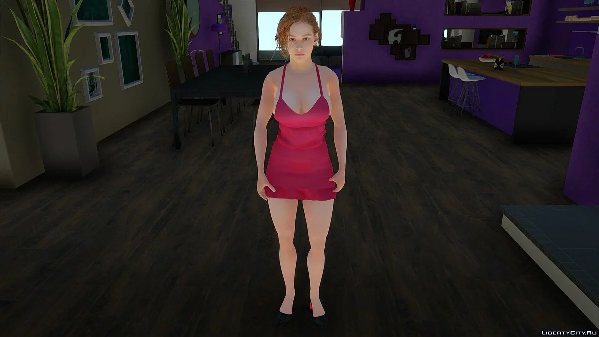 Claire Redfield in a Red Dress / GTA San Andreas