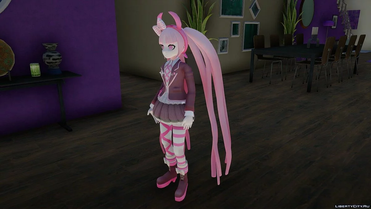 Kotoko Utsugi de Danganronpa Another Episode: Ultra Despair Girls / GTA San Andreas