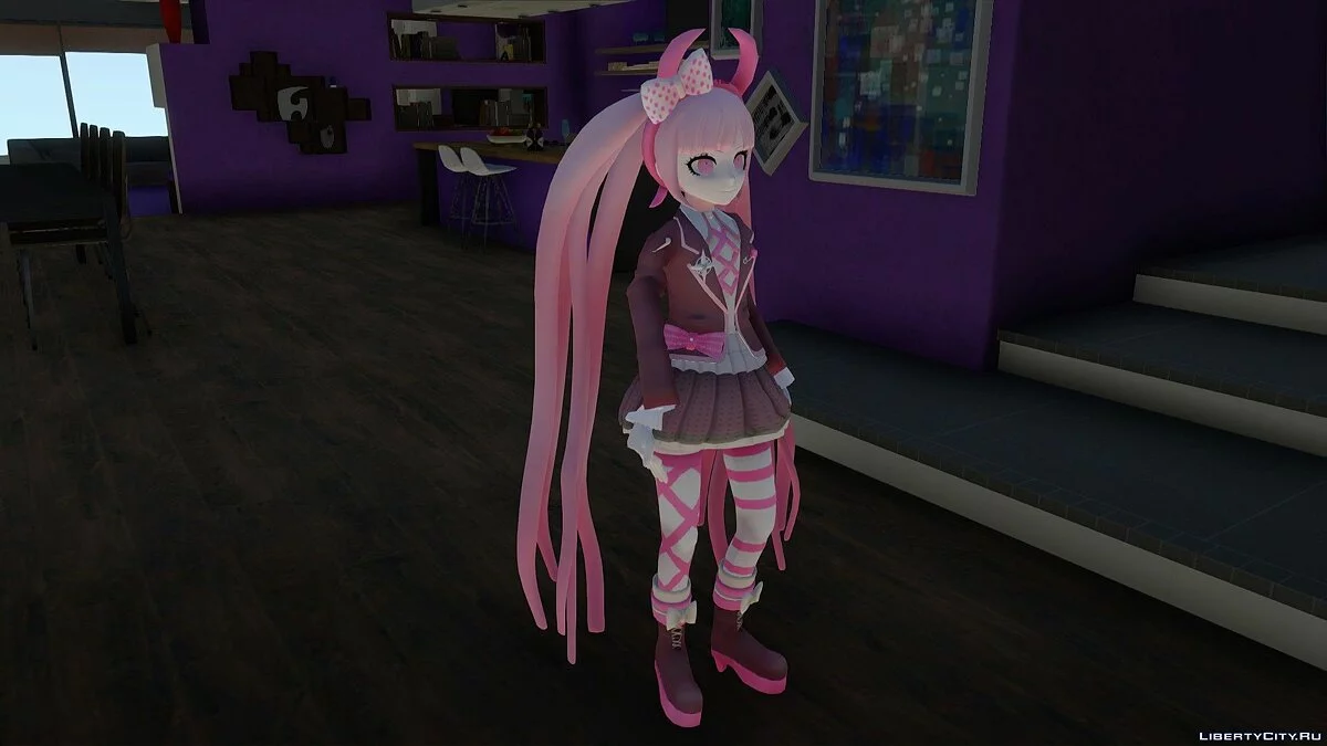 Kotoko Utsugi de Danganronpa Another Episode: Ultra Despair Girls / GTA San Andreas