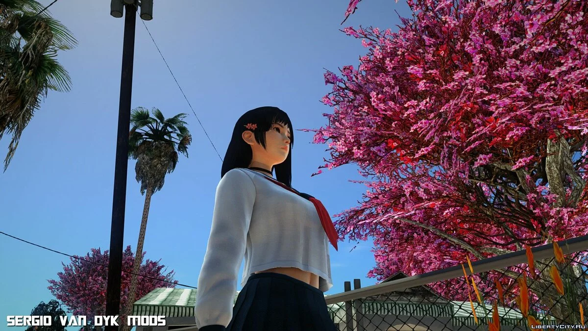 Miu Hinasaki in School Uniform / GTA San Andreas