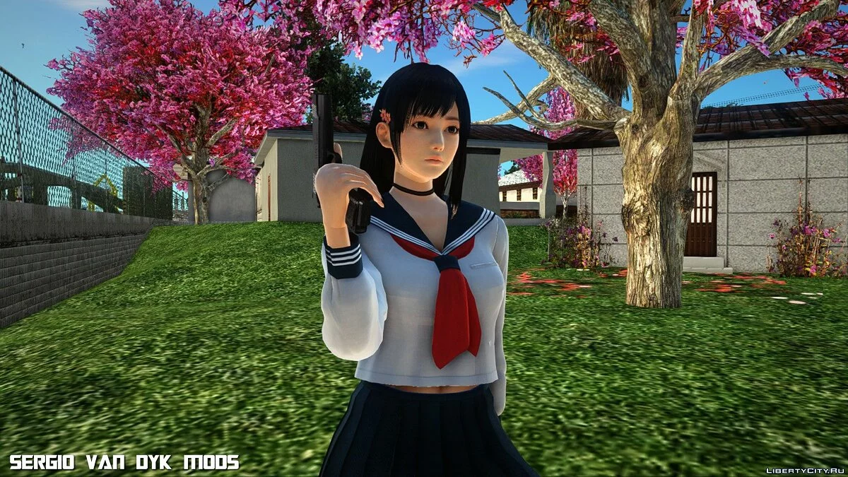 Miu Hinasaki in School Uniform / GTA San Andreas