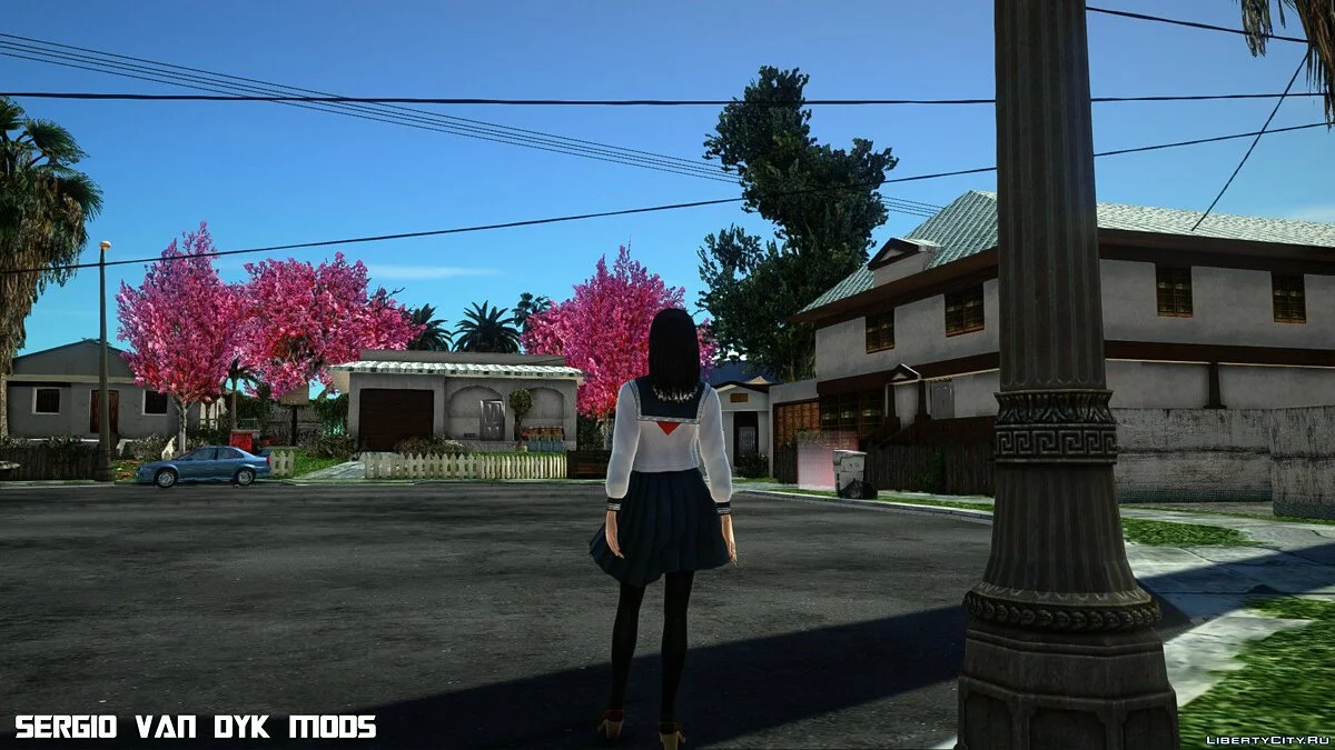 Miu Hinasaki in School Uniform / GTA San Andreas