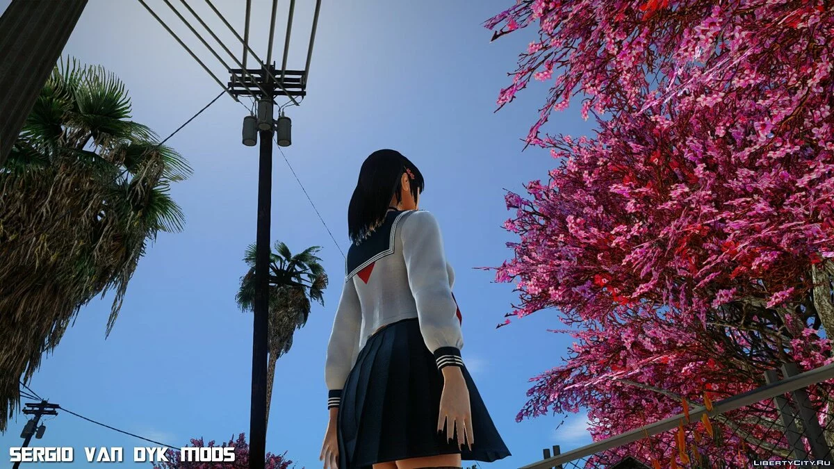 Miu Hinasaki in School Uniform / GTA San Andreas
