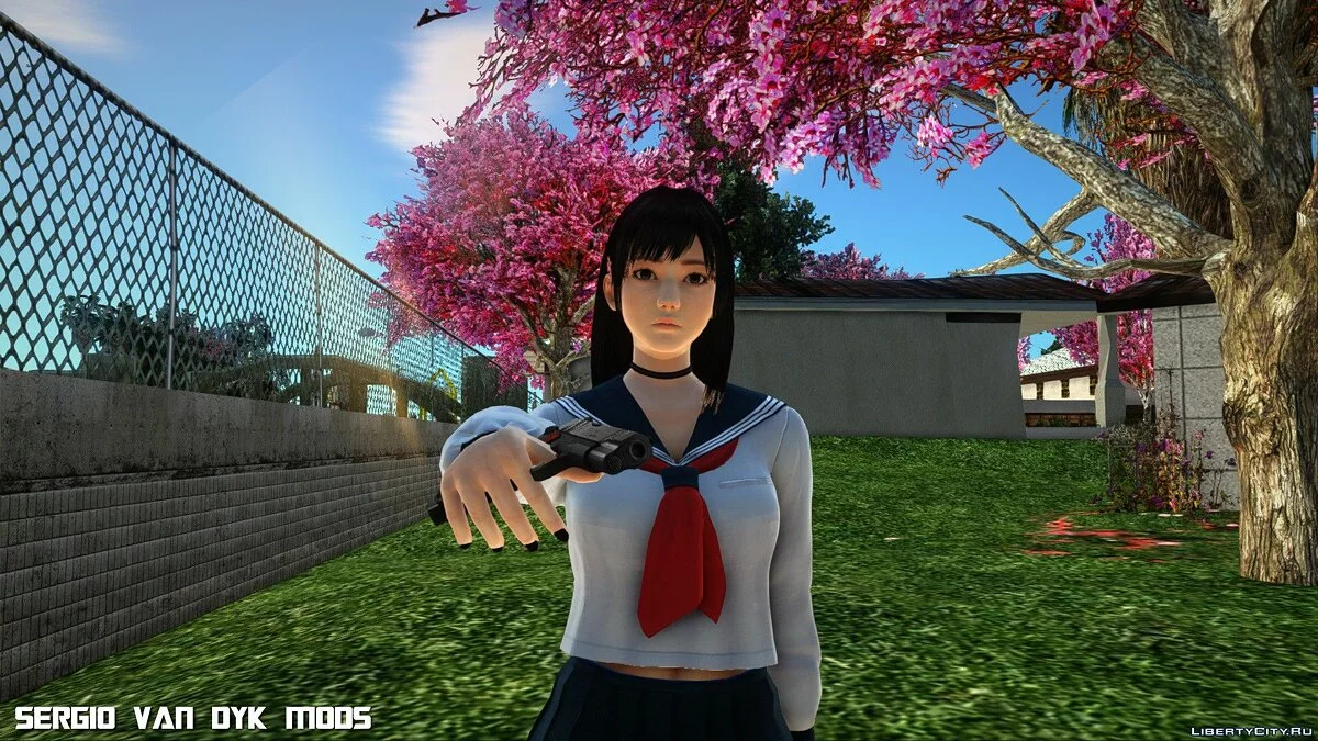 Miu Hinasaki in School Uniform / GTA San Andreas