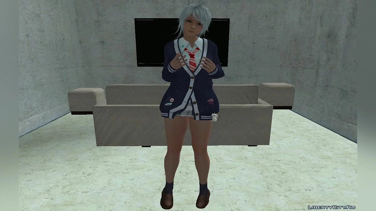 Patty de DOAXVV em uniforme escolar / GTA San Andreas