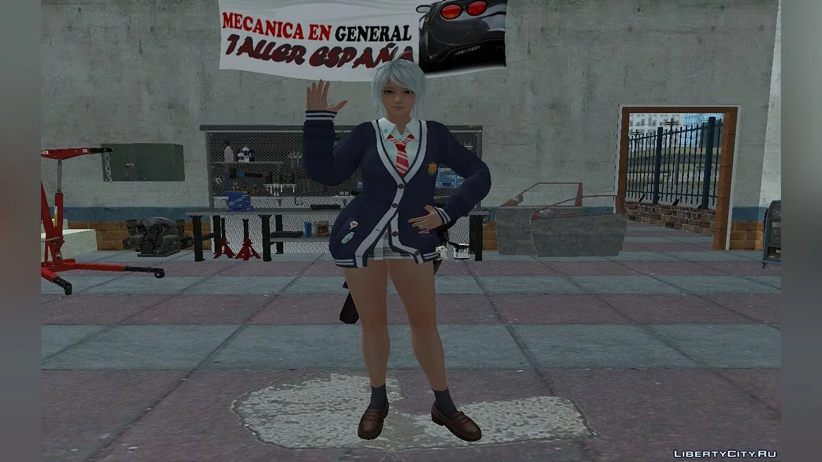 Patty de DOAXVV em uniforme escolar / GTA San Andreas