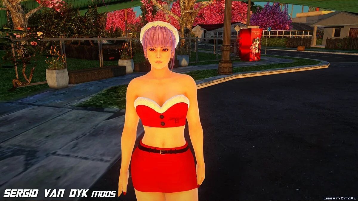Ayane in Christmas Outfit / GTA San Andreas