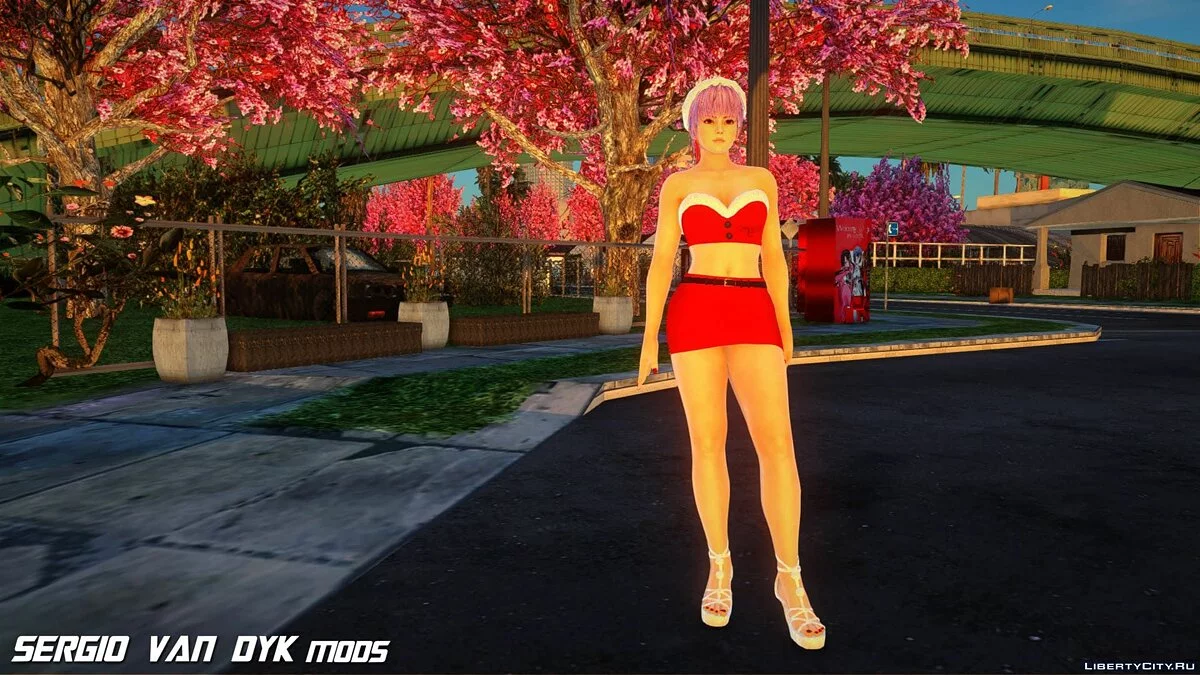 Ayane in Christmas Outfit / GTA San Andreas