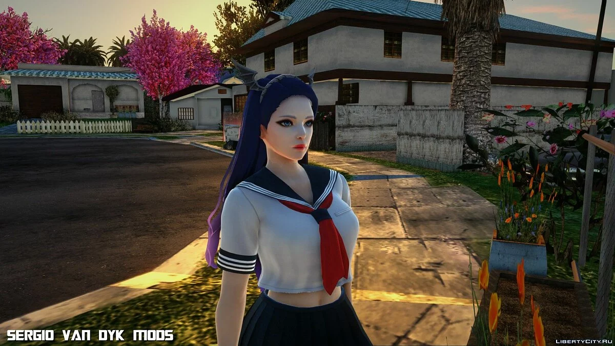 Белоснежка Sera в школьной форме из Overhit / GTA San Andreas