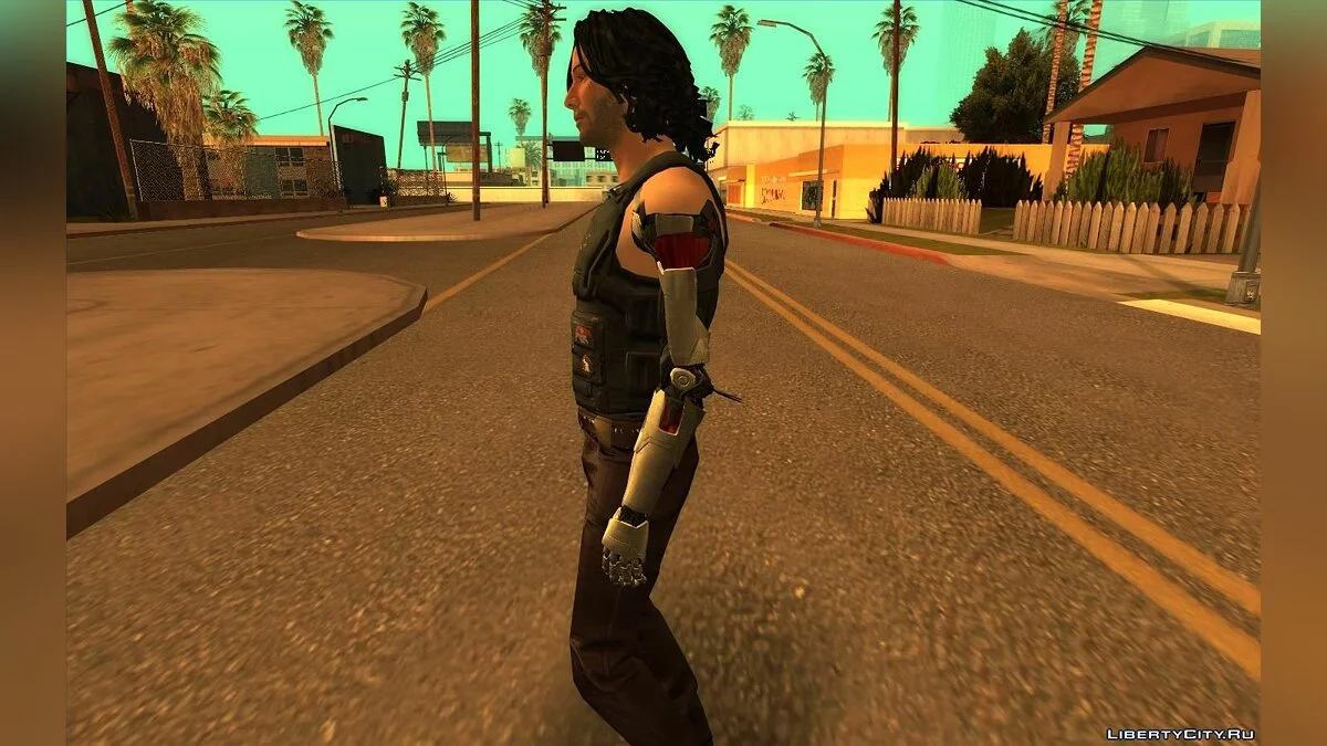 Johnny Silverhand from Cyberpunk 2077 / GTA San Andreas