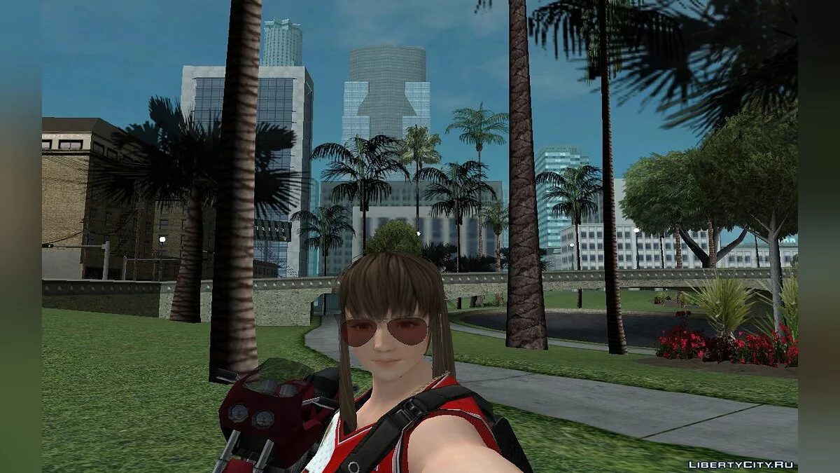 Hitomi im stylischen Chicago Bulls Ourstorys Jersey v2 Outfit / GTA San Andreas