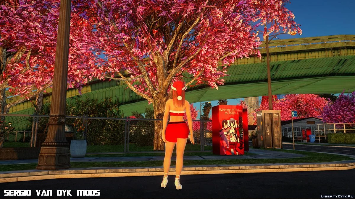 Honoka dalam pakaian Natal / GTA San Andreas