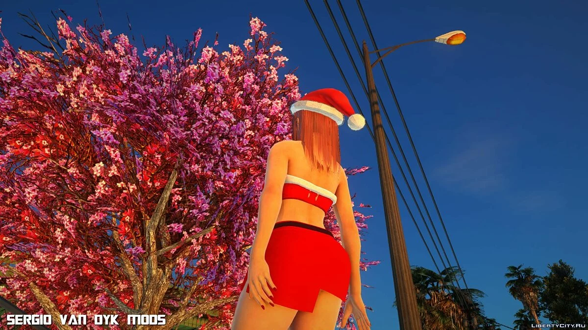 Honoka dalam pakaian Natal / GTA San Andreas